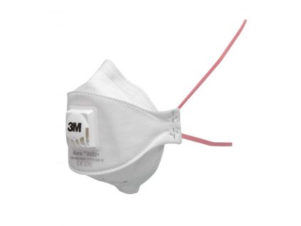 Časticový respirátor FFP3 Aura 9332+ s výdychovým ventilom 3M™ Aura™ Respirátor s filtrom častíc 9332+ poskytuje ochranu pri dýchaní kategórie FFP3, umožňuje zloženie do roviny, skladá sa z 3 panelov, má nízky odpor pri dýchaní