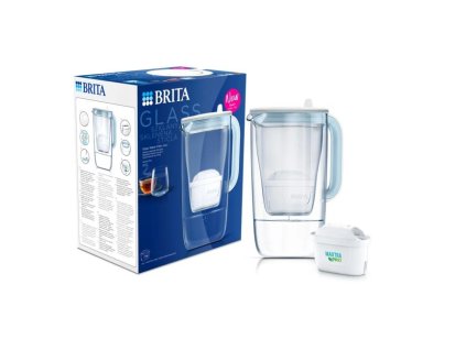 Filtračná kanvica Brita Glass Jug, 2,5 l, sklenená,  svetlo modrá
