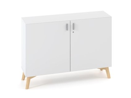 Policová skriňa ALFA ROOT s del.priečkou, 1 polica, 120x47x88,7cm, biela