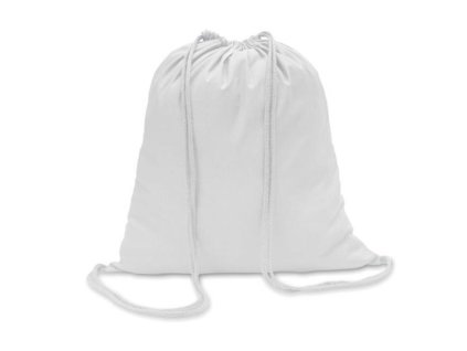 Bavlnený sťahovací vak 100gr/m² 41x37 cm biely