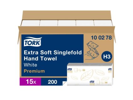 Papierové utierky extra jemné ZZ/C 2-vrstv. TORK Singlefold biele H3 (15bal.)