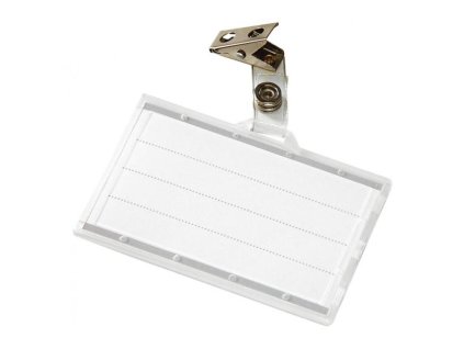 Visačka na plastovú kartu so štipcom DONAU 85x50mm 50ks