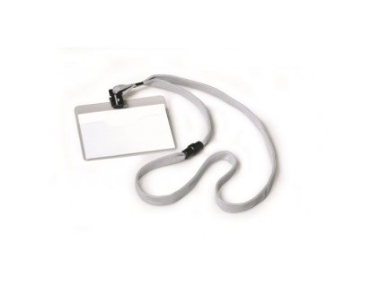 Visačka so sivým remienkom DURABLE 90x60mm 10ks