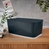 Úložný box s vekom Leitz MyBox, veľkosť S zamatový šedý