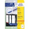 Etikety univerzálne na zakladače 38x192mm Avery A4 25+5 hárkov