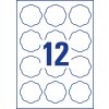 Etikety v tvare kvetu 60x59,5mm Avery 10 hárkov biele