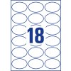 Etikety oválne 63,5x42,3mm Avery 10 hárkov biele