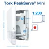 Zásobník mini na nadväzujúce utierky na ruky biely TORK PeakServe H5