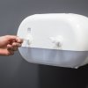 Zásobník Tork SmartOne® mini dvojitý na toaletný papier v kotúči, biely