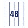Etikety univerzálne 45,7x21,2mm Avery  A4, silne lepivé 20 hárkov