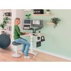 Ergonomická balančná stolička Leitz Ergo na sedenie, svetlo šedá