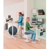 Ergonomická balančná stolička Leitz Ergo na sedenie, svetlo šedá