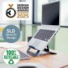 Stojan na notebook nastaviteľný Leitz Ergo hliníkový ultra plochý nastaviteľný, zamatový šedý