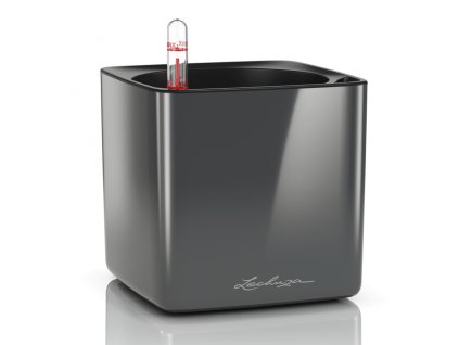 Lechuza Cube Glossy Ø 14 cm (Barva Lesklá kouřová)