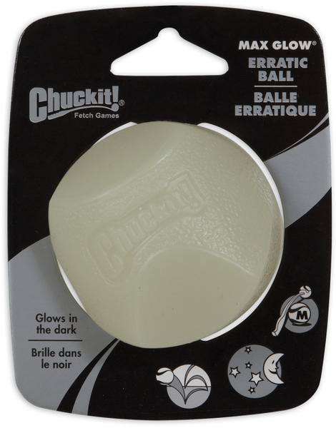 Chuckit! Míček Glow Erratic Medium 6,5 cm - svítící