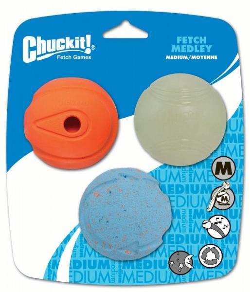 Chuckit! Míčky Medley Medium sada 6,5 cm