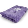 VetBed protiskluz/DryBed Extra premium deka pro psa, fialová - tlapky