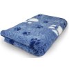 VetBed protiskluz/DryBed Extra premium deka pro psa, modrá - tlapky