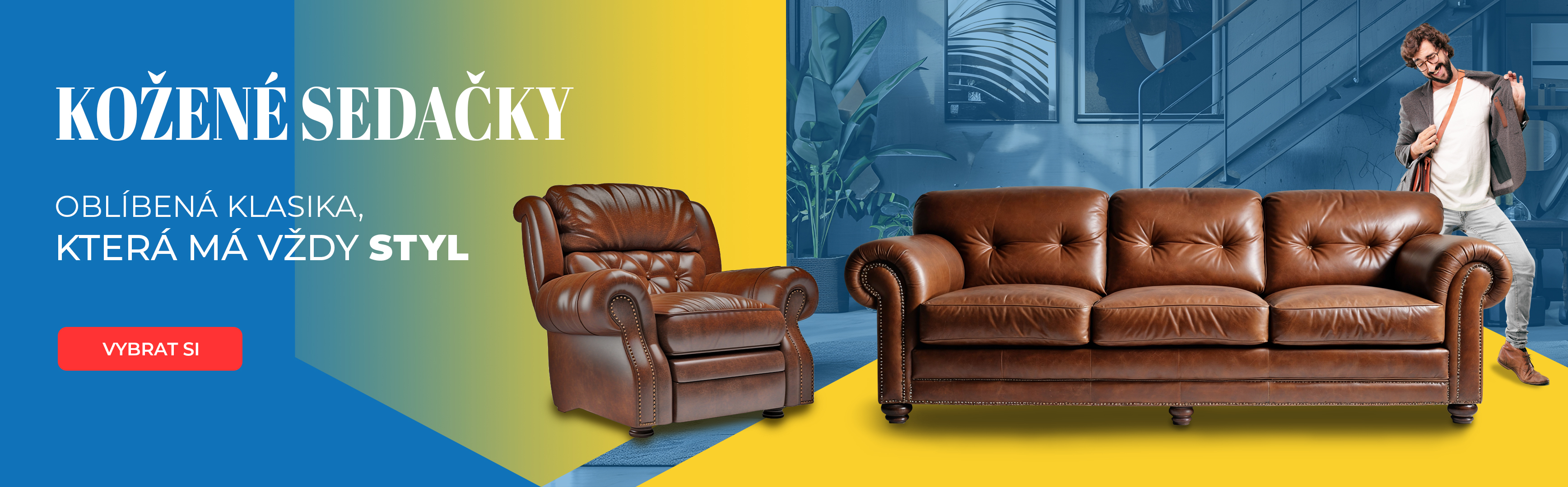 Kožené sedačky