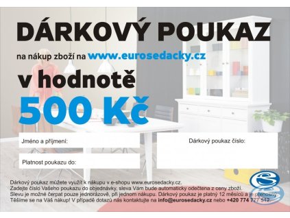Dárkový poukaz v hodnotě 500 Kč
