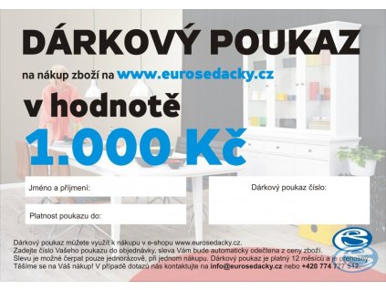 Dárkový poukaz v hodnotě 1000 Kč