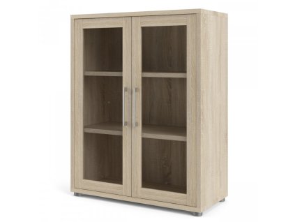 Prosklená kancelářská skříňka Prima 80400/126 dub sonoma