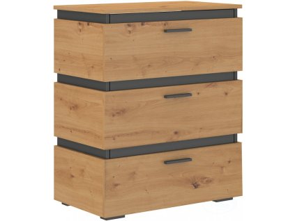 Komoda Faro 3S dub artisan s tichým dovíráním