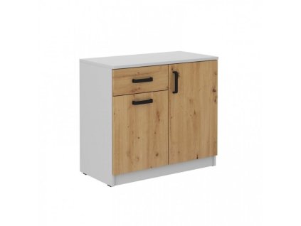 Komoda s dvířky a šuplíkem Malta 820 dub artisan/sv.šedá