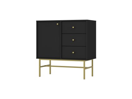 Komoda Taya 814 3 černý grafit