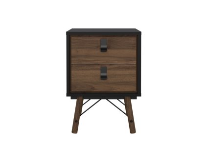 Noční stolek RY 86014 černý mat/ořech