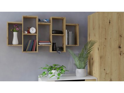 Závěsná polička Brenda dub artisan