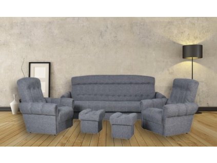 Sedací souprava Lisa 3+1+1 šedá
