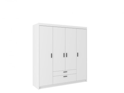 Skříň Muela čtyřdveřová bílá