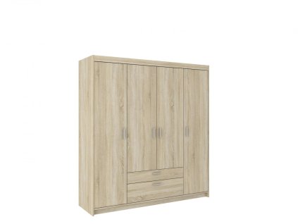 Skříň Muela čtyřdveřová dub sonoma