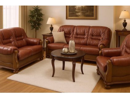 Kožená sedací souprava Roma 3+2+1 bez rozkladu DTS50/D9