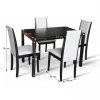 Jídelní sestava Venis New wenge-bílá 1+4