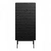 Vysoká komoda z masivního dřeva Soma 5Z černá