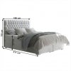 Postel boxspring FONDA 180x200 světle šedá