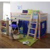 Dětská patrová postel s PC stolem Alzena modrá