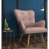 Retro křeslo Royal starorůžová