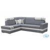 Rohová sedací souprava R1 šedo-bílá