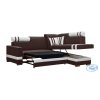 Rohová sedací souprava R1 hnědo-černá
