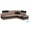 Rohová sedací souprava R1 světle hnědá-černá