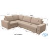 Rohová sedací souprava Tornado světle hnědá