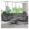 Rohová sedací souprava Santiago šedá levá