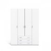 Čtyřdveřová šatní skříň Home 10 bílá
