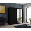 Šatní skříň s lamelami Cheryl 200 černá