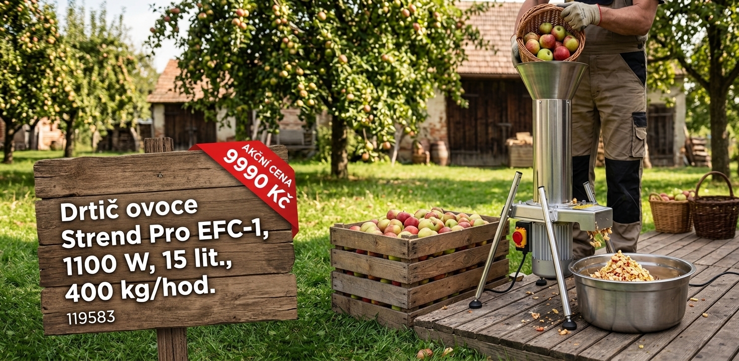Drtič ovoce Strend Pro EFC-1, 1100 W, 15 lit., 400 kg/hod.