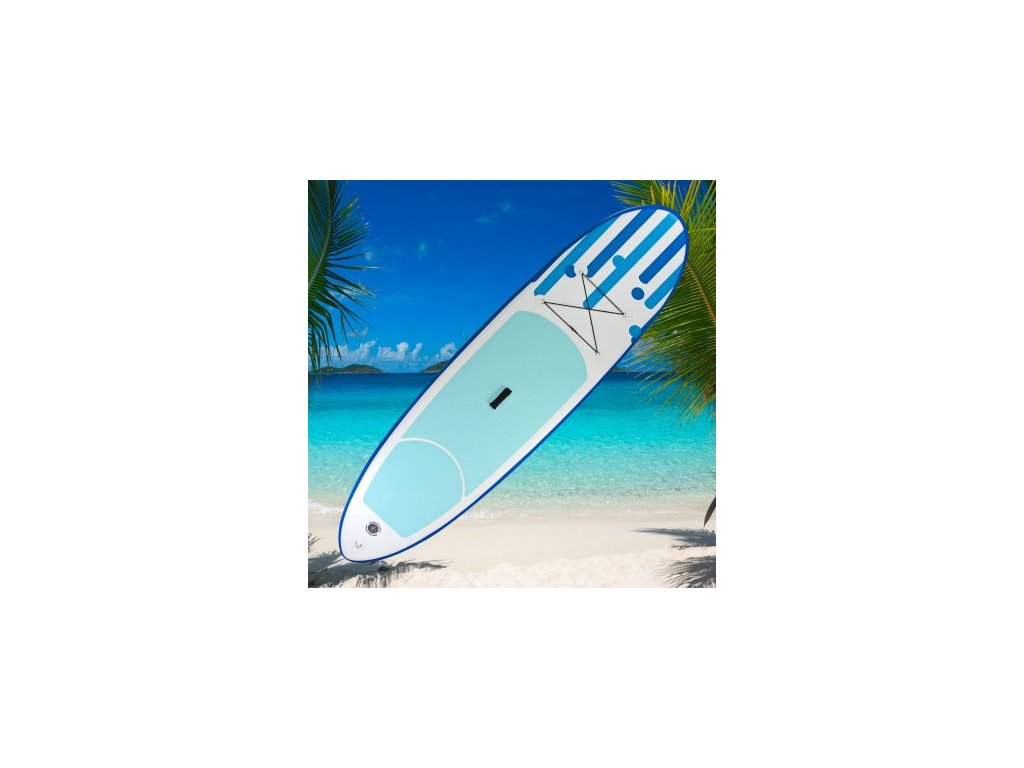 Stand-Up paddleboard nafukovací s příslušenstvím do 110 kg, 305x81 cm, modrý
