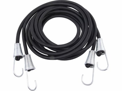 Popruh elastický s hákmi, 300cm x pr.12mm, 2ks, pozinkované háky pr. 4mm, EXTOL PREMIUM